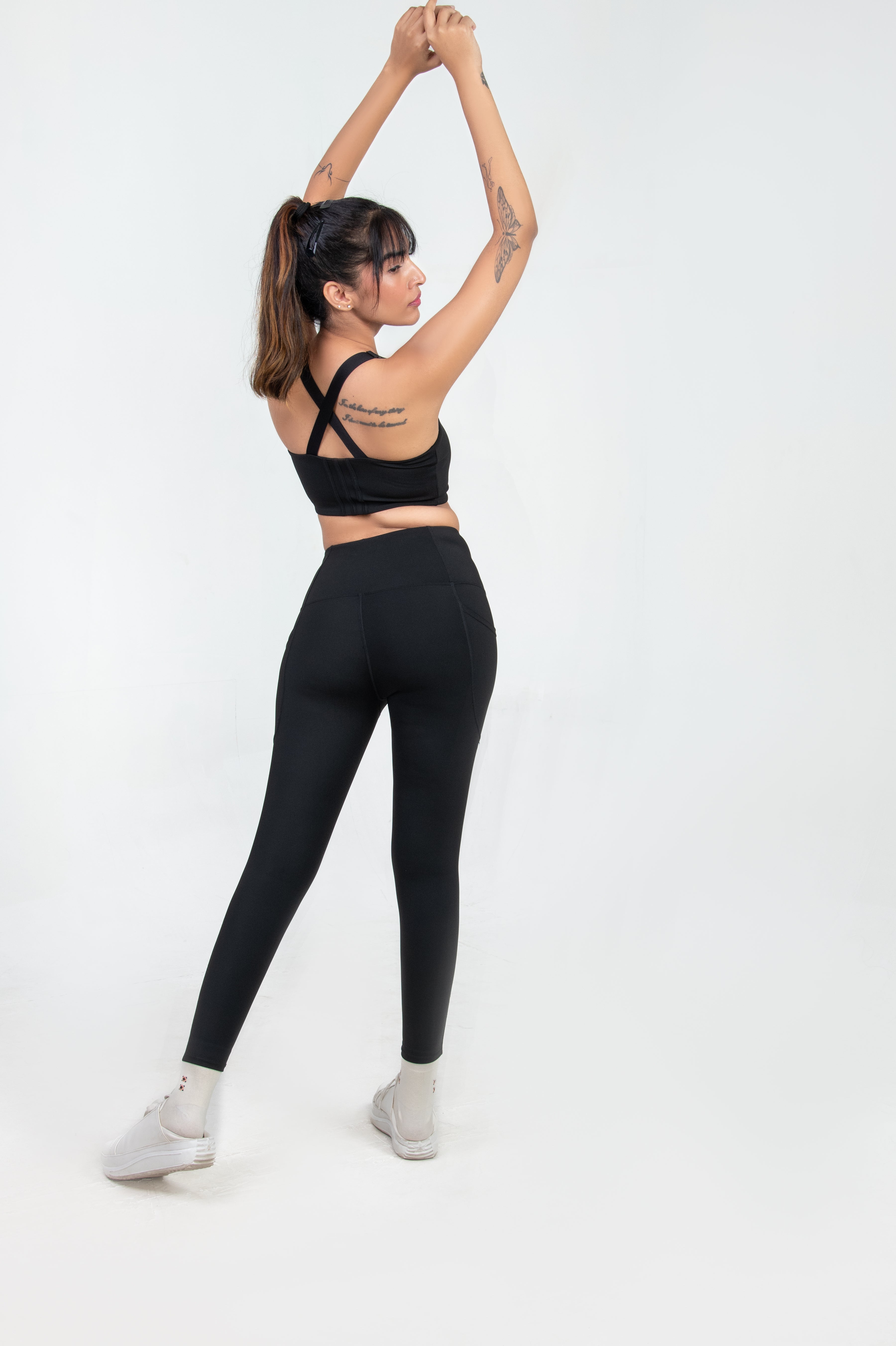 Midnight Black High Waisted Versatile Leggings with Pockets | Ultra-Soft, Squat-Proof & Anti-Camel Toe Design