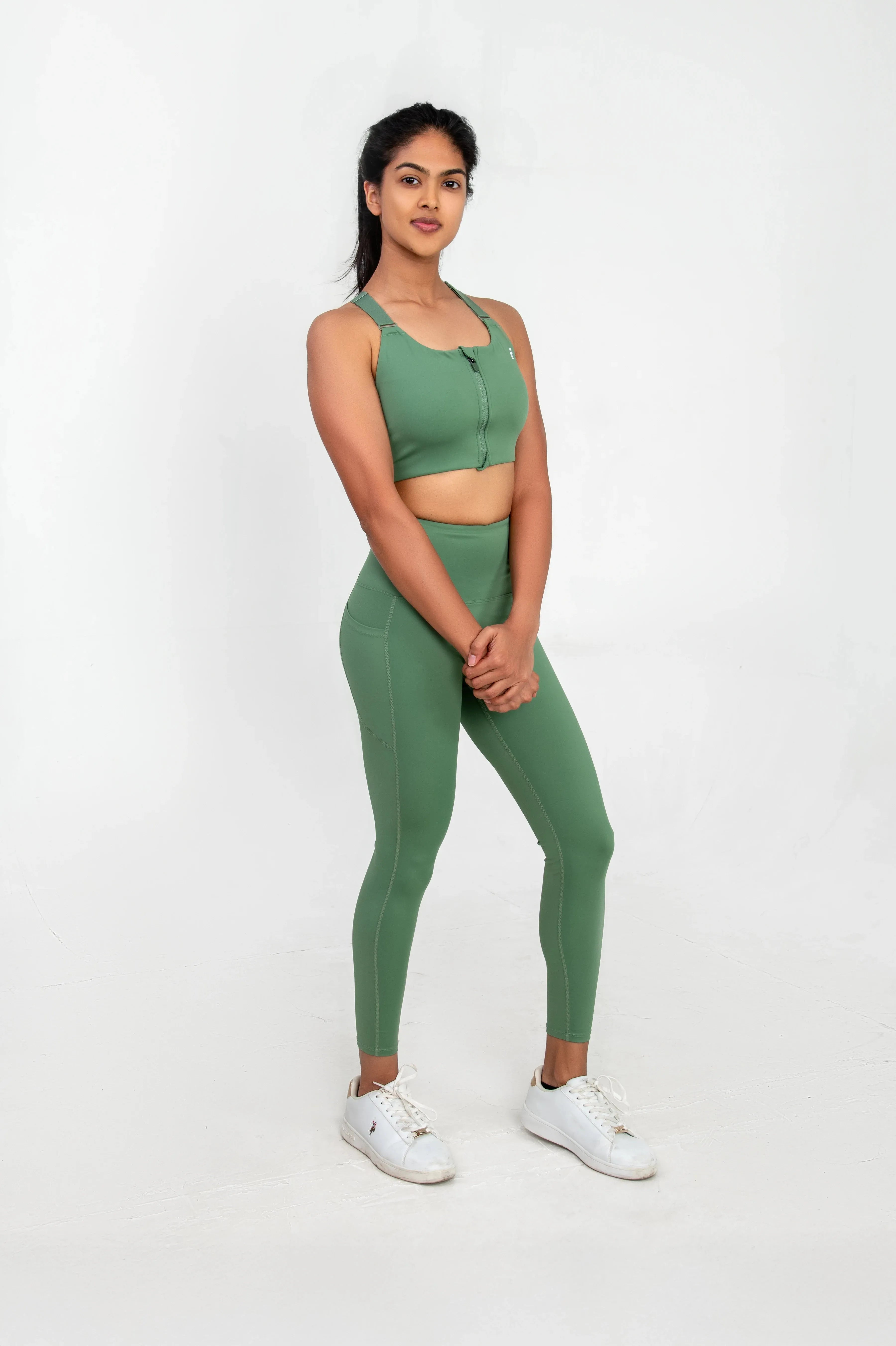 Mint Green High Waisted Versatile Leggings with Pockets | Ultra - Soft, Squat - Proof & Anti - Camel Toe Design - felic