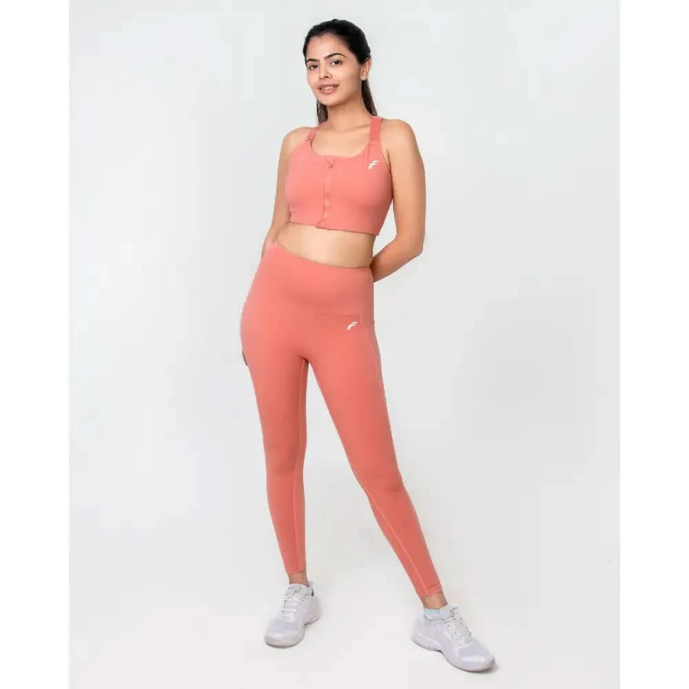 Dusty Pink High - Waisted Versatile Leggings with Pockets | Ultra - Soft, Squat - Proof & Anti - Camel Toe Design - felic