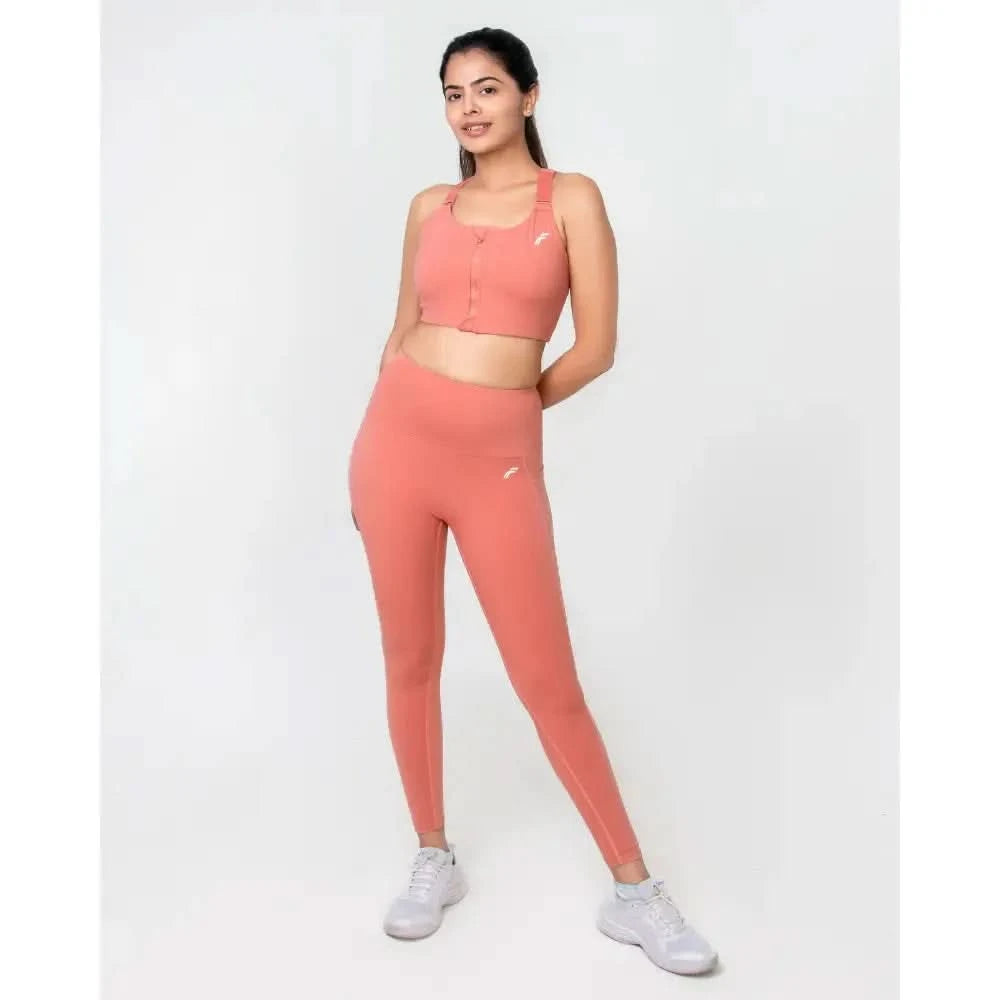 Dusty Pink High - Waisted Versatile Leggings with Pockets | Ultra - Soft, Squat - Proof & Anti - Camel Toe Design - felic