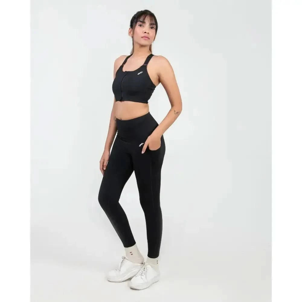 Midnight Black High Waisted Versatile Leggings with Pockets | Ultra - Soft, Squat - Proof & Anti - Camel Toe Design - felic
