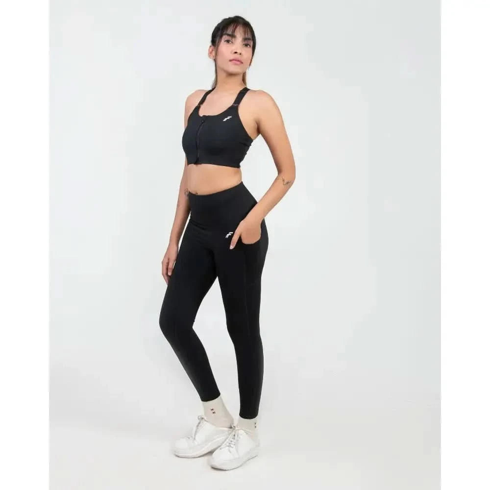 Midnight Black High Waisted Versatile Leggings with Pockets | Ultra - Soft, Squat - Proof & Anti - Camel Toe Design - felic