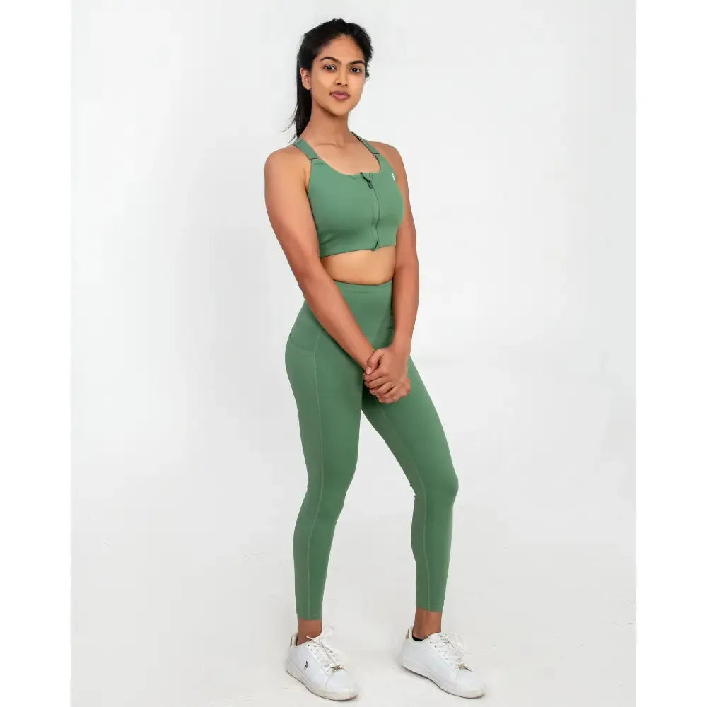 Mint Green High Waisted Versatile Leggings with Pockets | Ultra - Soft, Squat - Proof & Anti - Camel Toe Design - felic