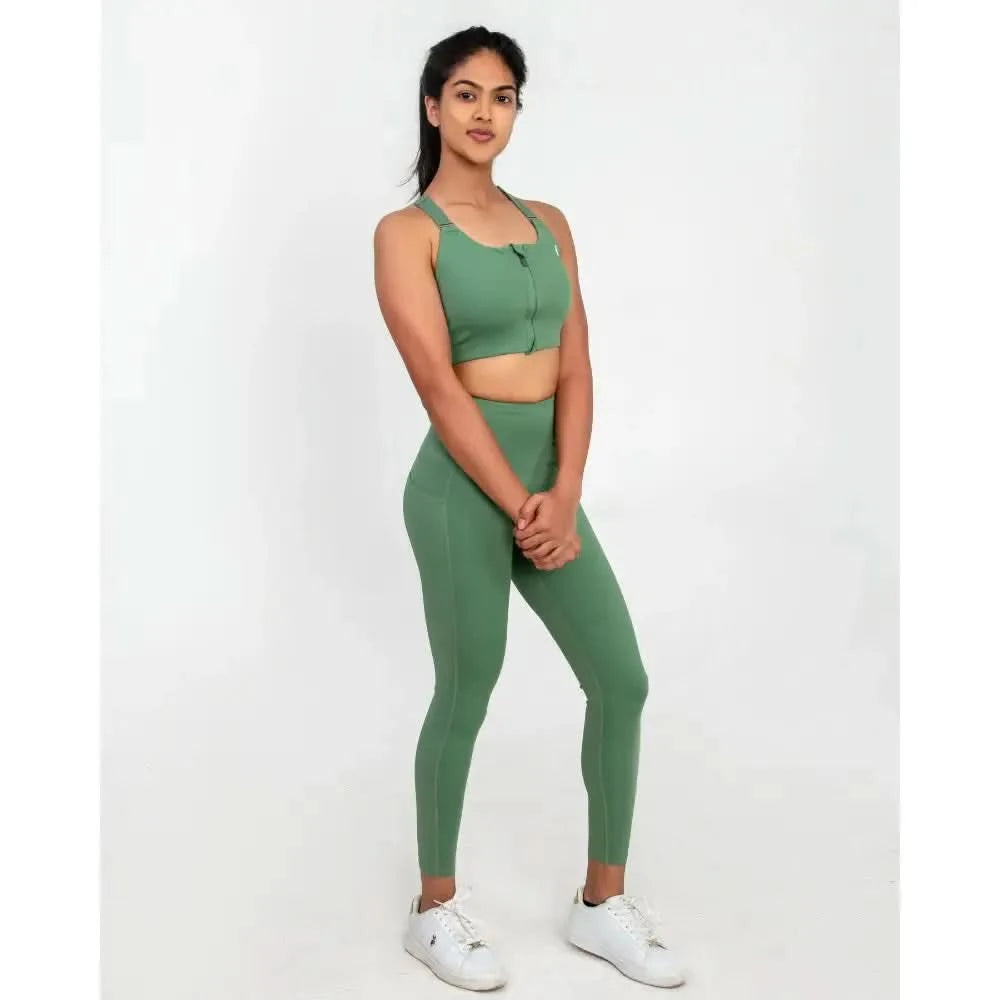 Mint Green High Waisted Versatile Leggings with Pockets | Ultra - Soft, Squat - Proof & Anti - Camel Toe Design - felic