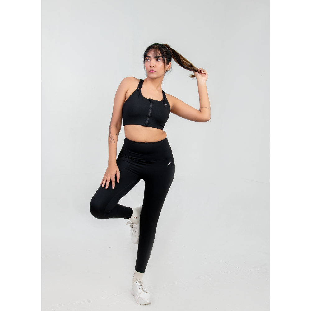 Midnight Black High Waisted Versatile Leggings with Pockets | Ultra-Soft, Squat-Proof & Anti-Camel Toe Design
