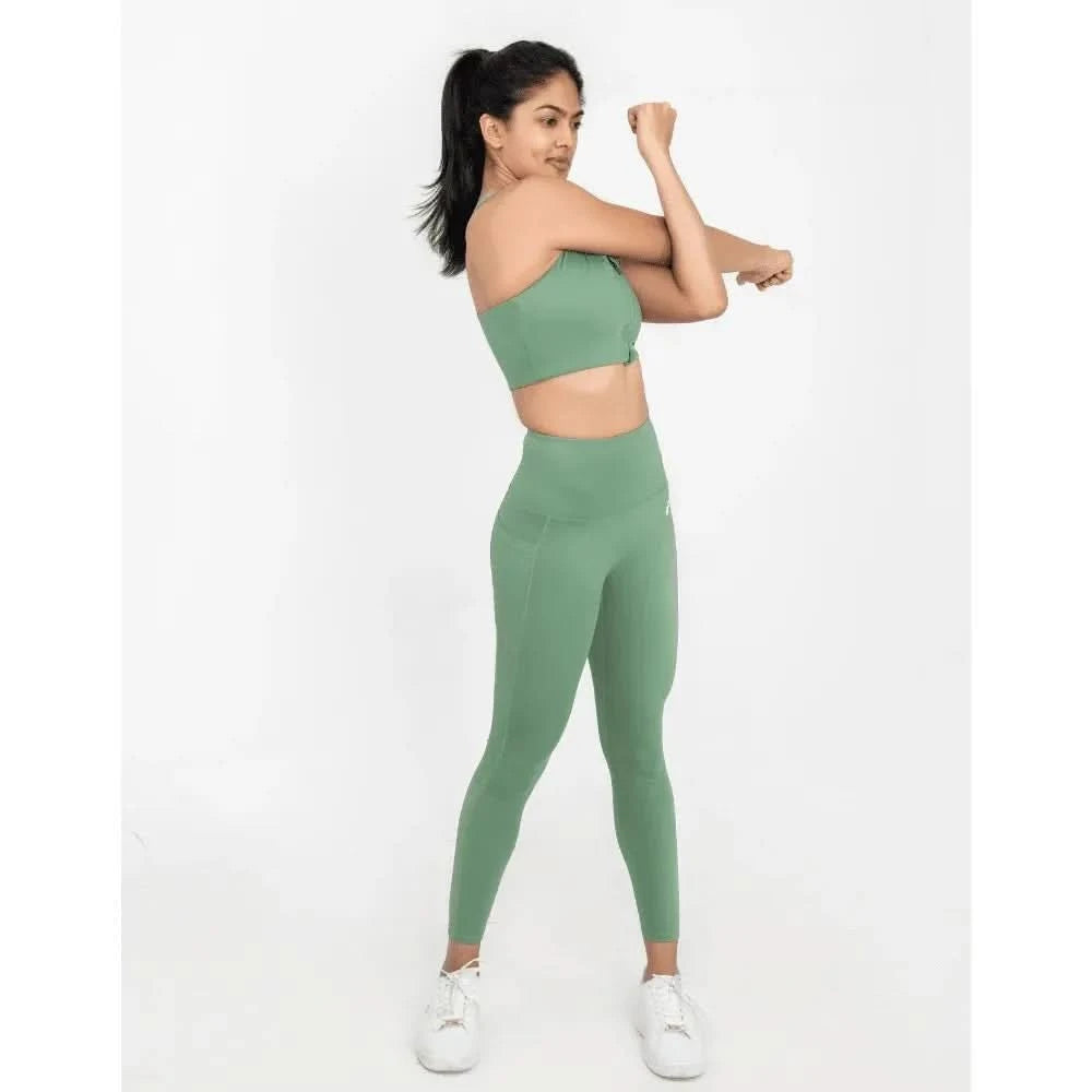Mint Green High Waisted Versatile Leggings with Pockets | Ultra - Soft, Squat - Proof & Anti - Camel Toe Design - felic