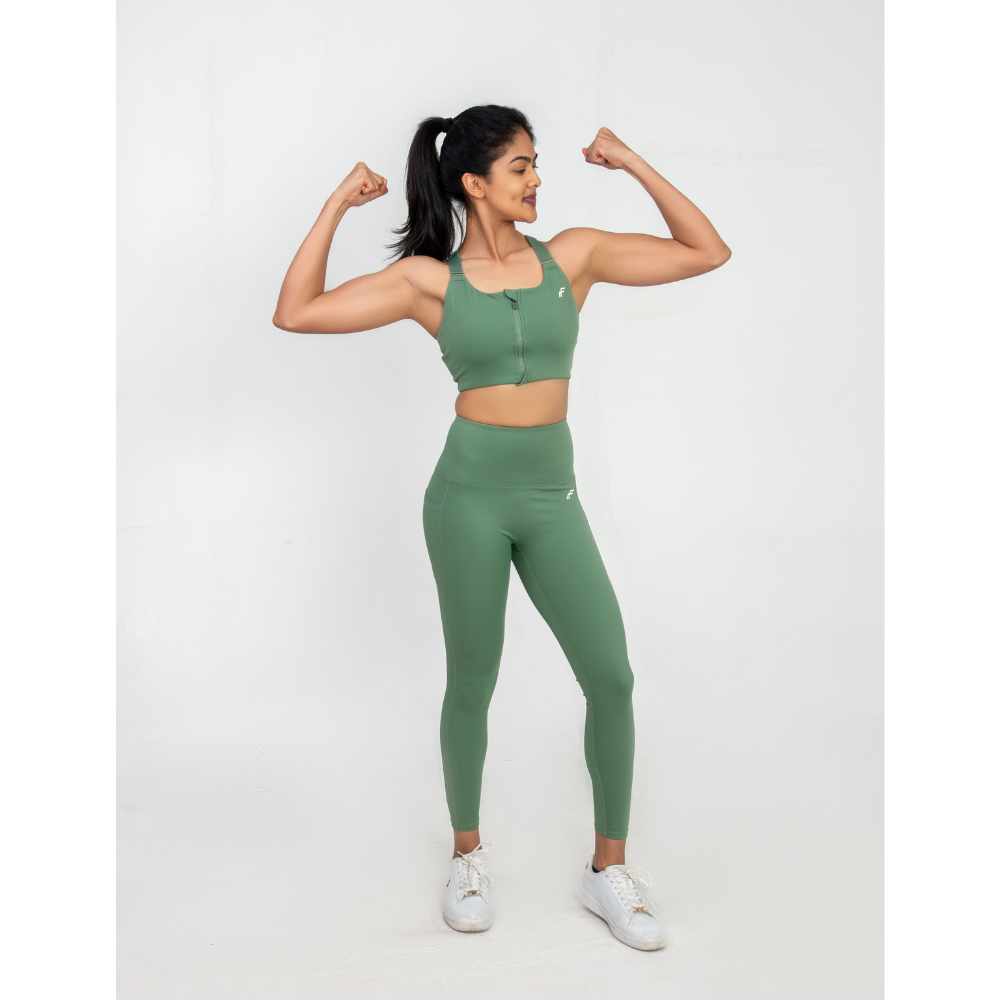 Mint Green High Waisted Versatile Leggings with Pockets | Ultra-Soft, Squat-Proof & Anti-Camel Toe Design