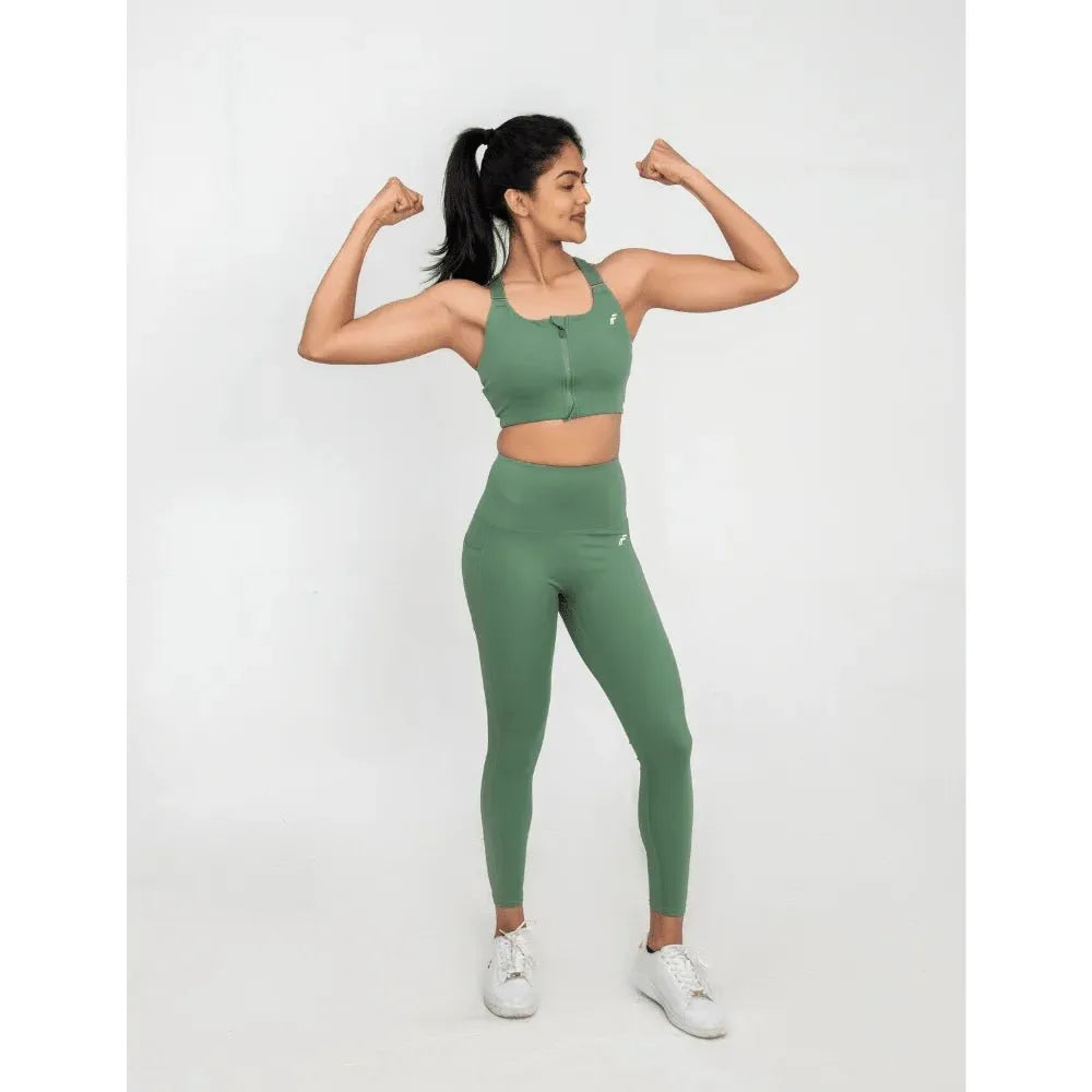 Mint Green High Waisted Versatile Leggings with Pockets | Ultra - Soft, Squat - Proof & Anti - Camel Toe Design - felic