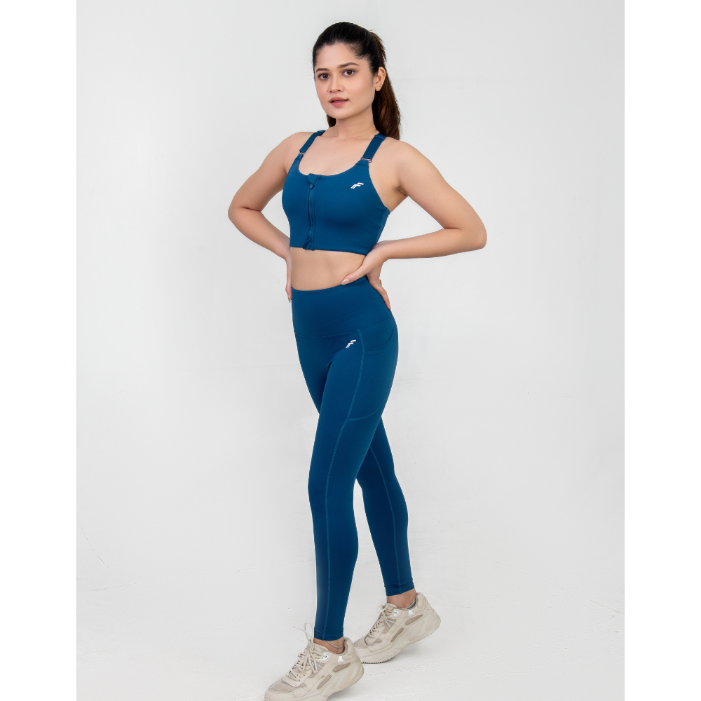 Navy Blue High Waisted Versatile Leggings with Pockets | Ultra-Soft, Squat-Proof & Anti-Camel Toe Design