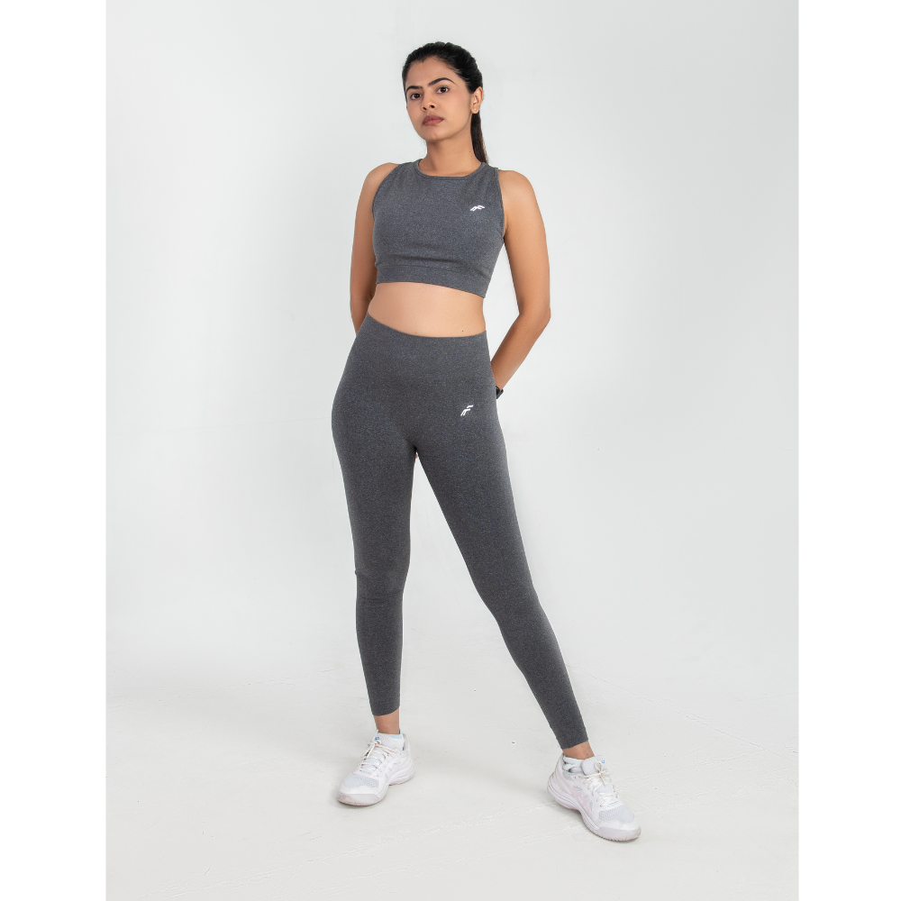 Space Grey High Waisted Seamless Leggings | Anti Camel Toe, Squat proof, Stretchy Supported Fit
