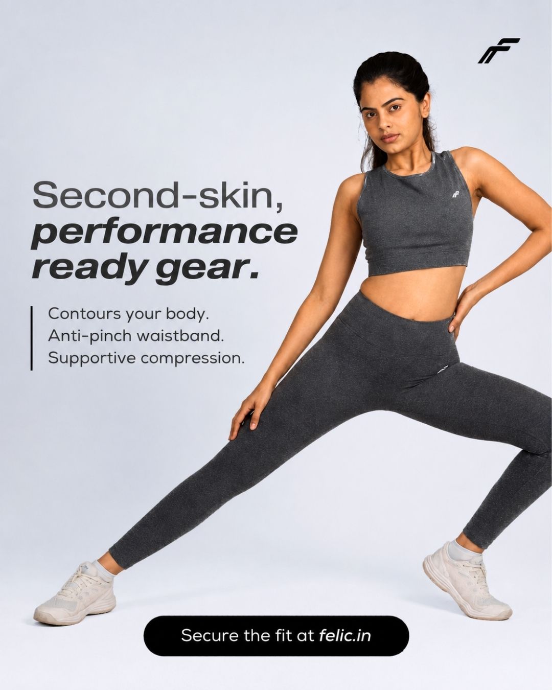 Space Grey High Waisted Seamless Leggings | Anti Camel Toe, Squat proof, Stretchy Supported Fit