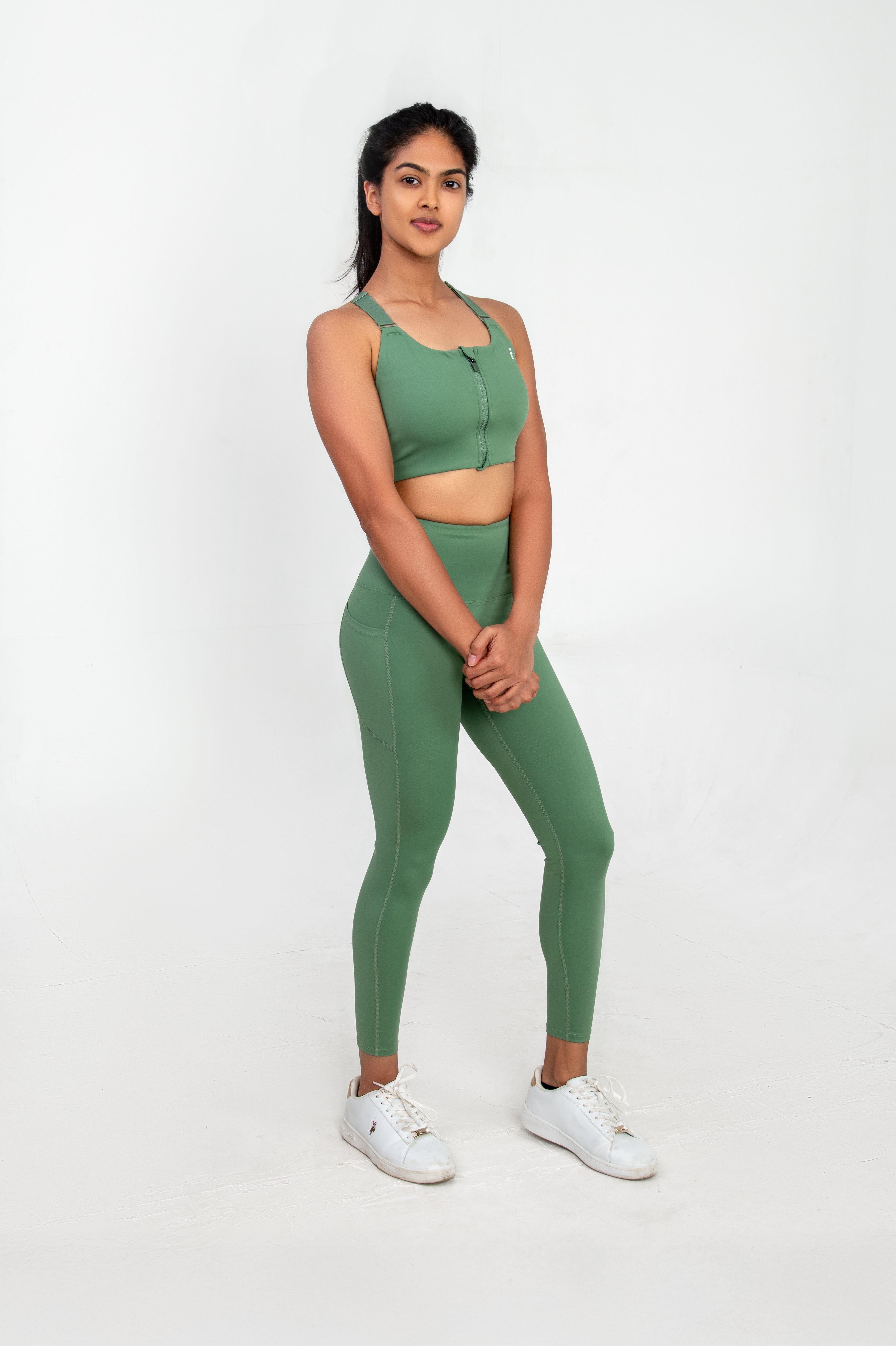 Mint Green High Waisted Versatile Leggings with Pockets | Ultra-Soft, Squat-Proof & Anti-Camel Toe Design