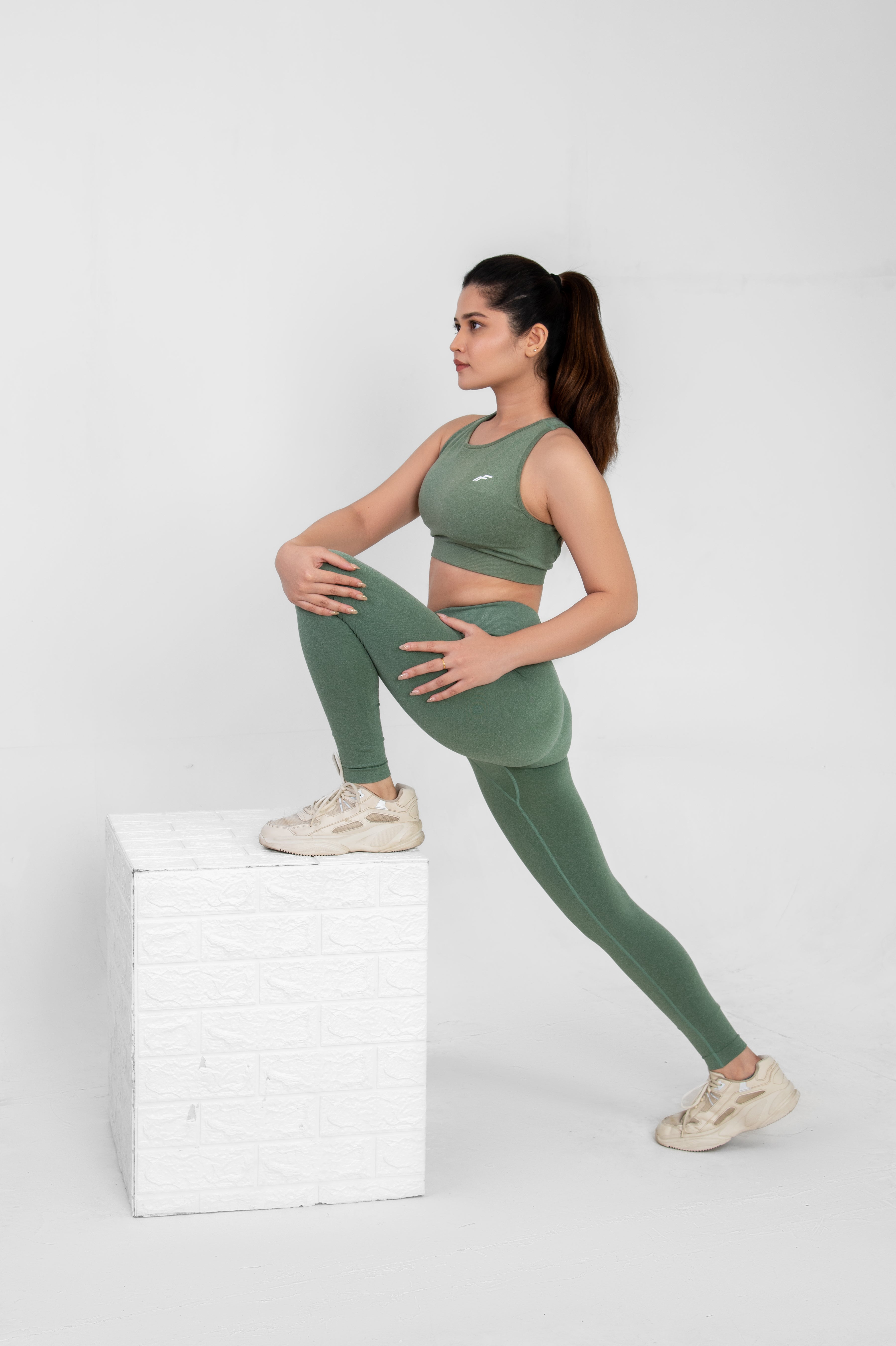 Mint Green High Waisted Seamless Leggings | Anti Camel Toe, Squat proof, Stretchy Supported Fit