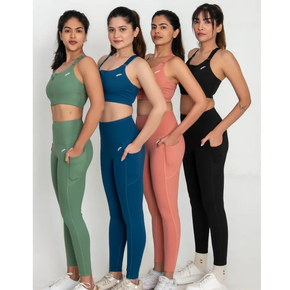 Dusty Pink High - Waisted Versatile Leggings with Pockets | Ultra - Soft, Squat - Proof & Anti - Camel Toe Design - felic