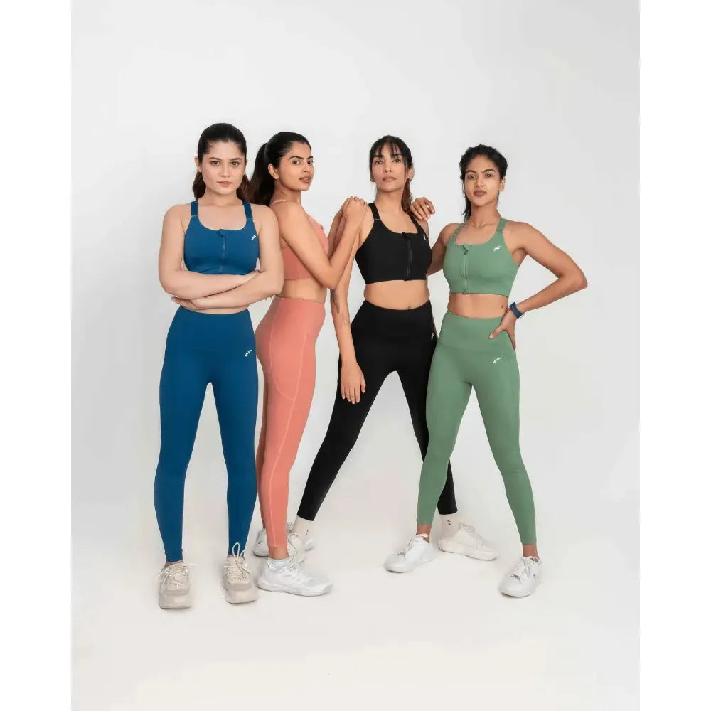 Mint Green High Waisted Versatile Leggings with Pockets | Ultra - Soft, Squat - Proof & Anti - Camel Toe Design - felic