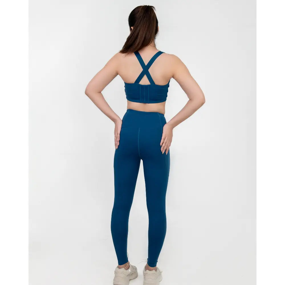 Navy Blue High Waisted Versatile Leggings with Pockets | Ultra - Soft, Squat - Proof & Anti - Camel Toe Design - felic