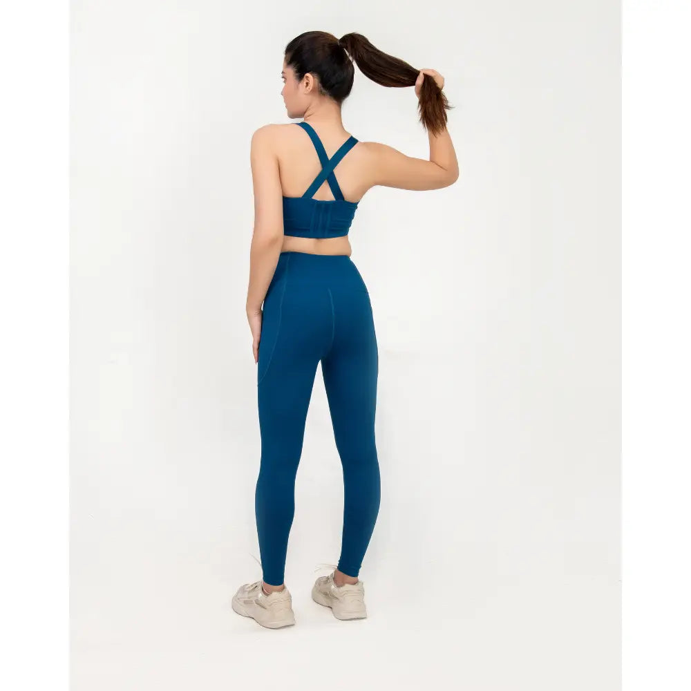 Navy Blue High Waisted Versatile Leggings with Pockets | Ultra - Soft, Squat - Proof & Anti - Camel Toe Design - felic