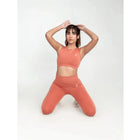 Dusty Pink Fit & Sculpt High Neck Seamless Bra with Full Coverage & Removable Pads