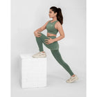 Mint Green High Waisted Seamless Leggings | Anti Camel Toe, Squat proof, Stretchy Supported Fit